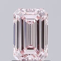 360° rotating video of intense pink emerald cut lab grown diamond loose stone IGI certified