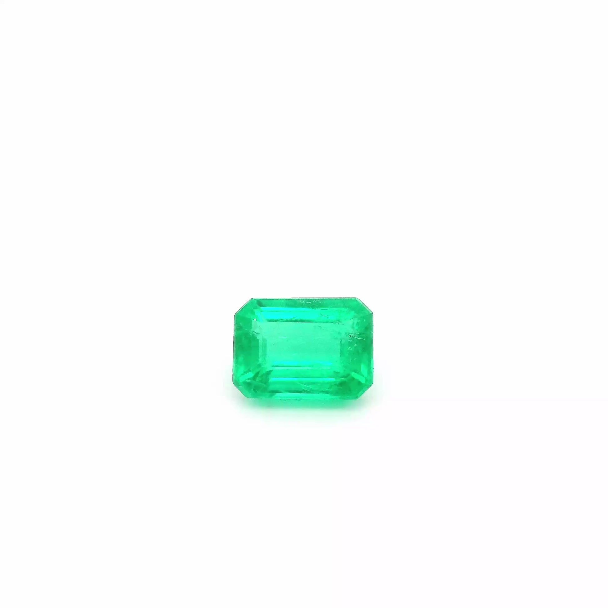 Loose octagon emerald gemstone