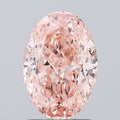 360° rotating video of intense pink oval cut lab grown diamond loose stone IGI certified