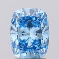 360° rotating video of vivid blue elongated cushion cut lab grown diamond loose stone IGI certified