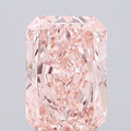 360° rotating video of intense pink radiant cut lab grown diamond loose stone IGI certified