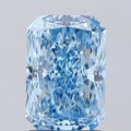 360° rotating video of vivid blue radiant cut lab grown diamond loose stone IGI certified