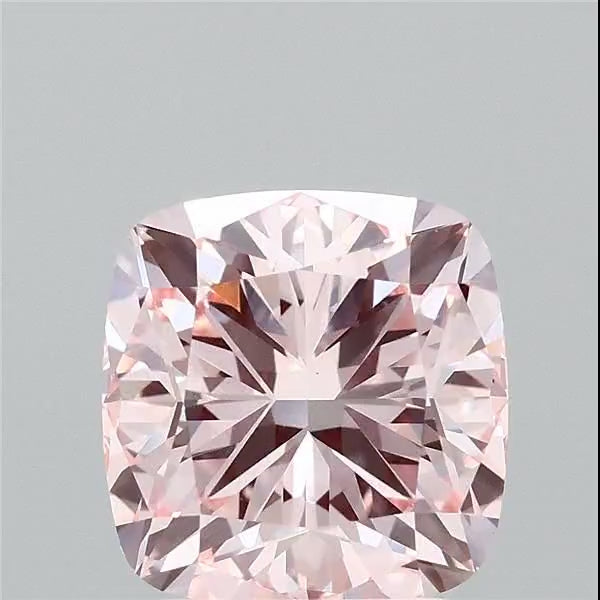 360° rotating video of intense pink cushion cut lab grown diamond loose stone IGI certified