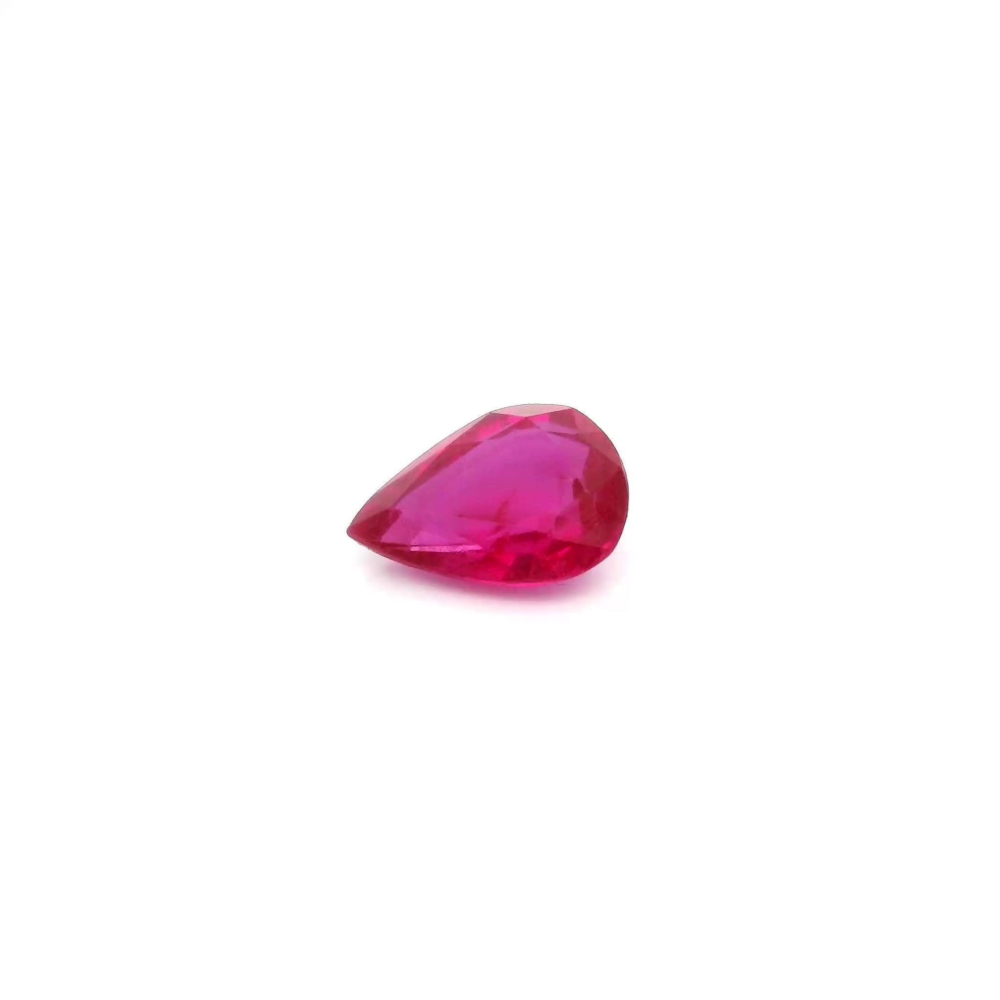 Loose pear ruby gemstone