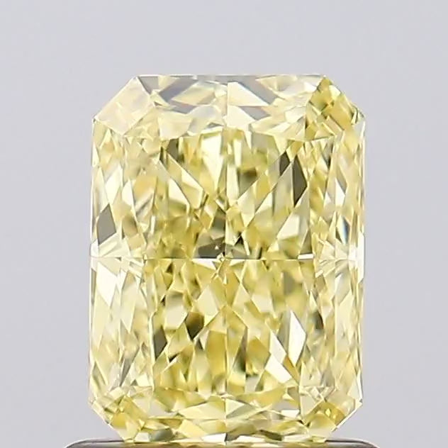 360° rotating video of intense yellow radiant cut lab grown diamond loose stone IGI certified