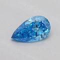 Blue lab grown diamond pear melee single precision cut stone 360 video