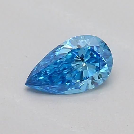 Blue lab grown diamond pear melee single precision cut stone 360 video