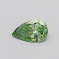 Green lab grown diamond pear melee single precision cut stone 360 video