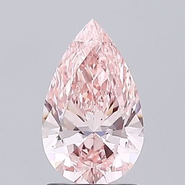 360° rotating video of intense pink pear cut lab grown diamond loose stone IGI certified