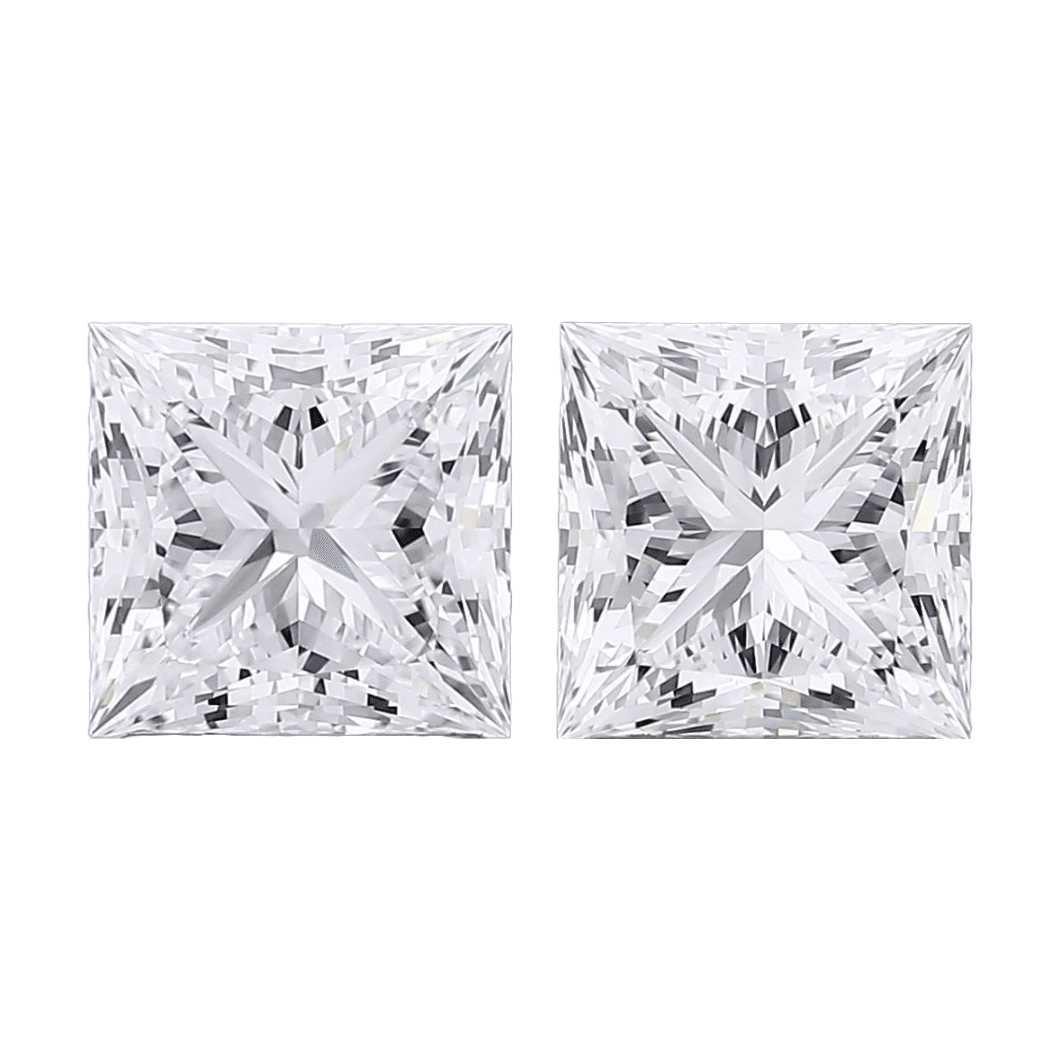 Princess 2.00tcw Lab Grown Diamond Matched Pair | The Carat Club