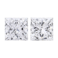 Ethically sourced princess cut diamond matched pairs for custom jewellery making - The Carat Club