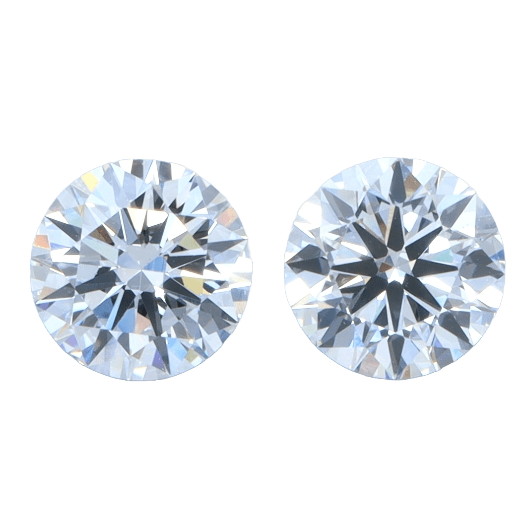 Round Brilliant 2.00tcw Lab Grown Matched Pair - The Carat Club