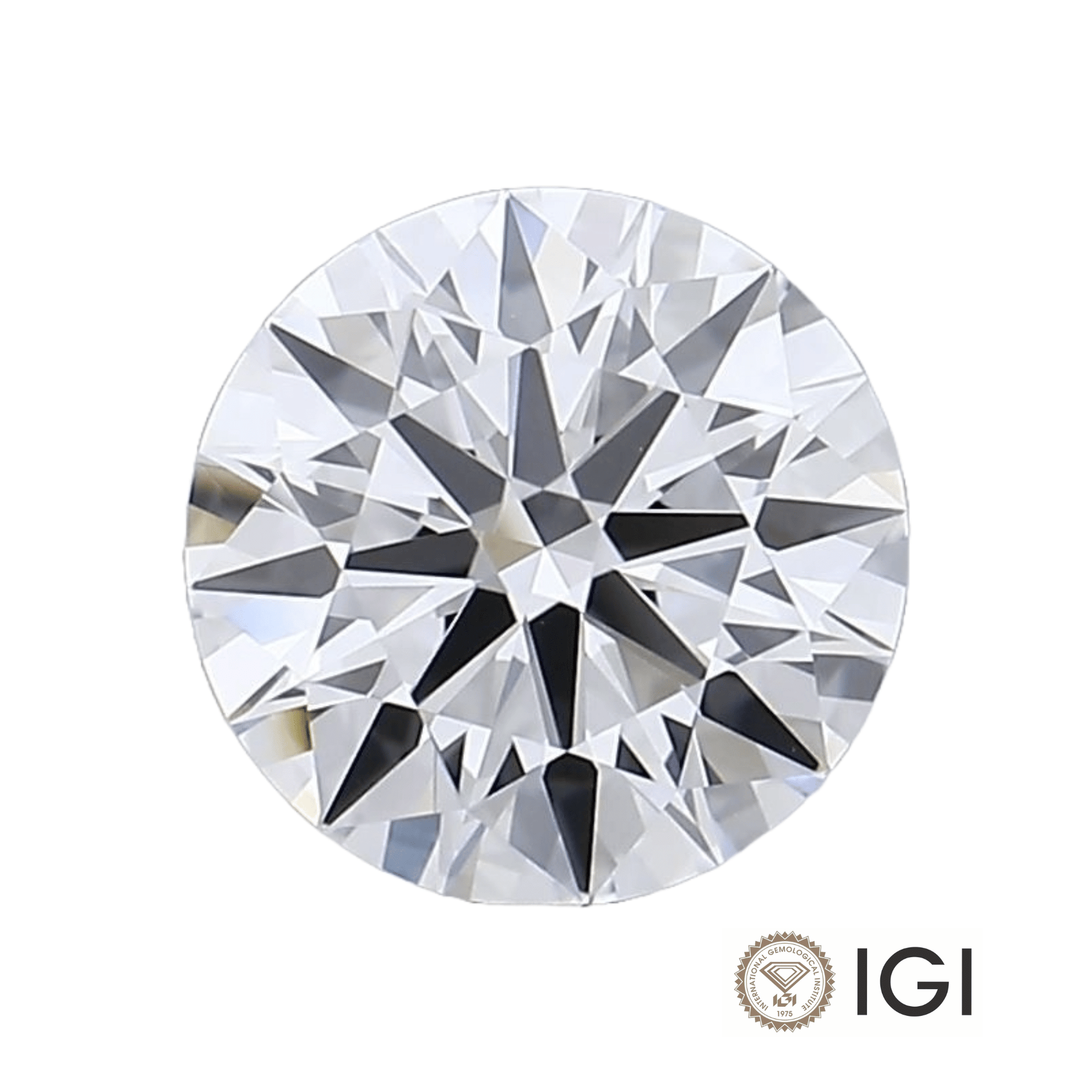 Round brilliant cut lab grown diamond IGI certified - The Carat Club