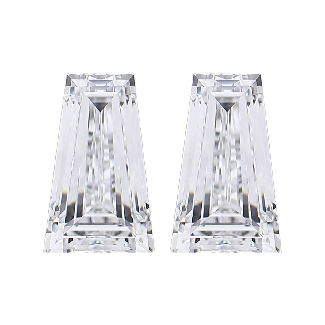 Ethically sourced tapered baguette diamond matched pairs for custom jewellery making - The Carat Club