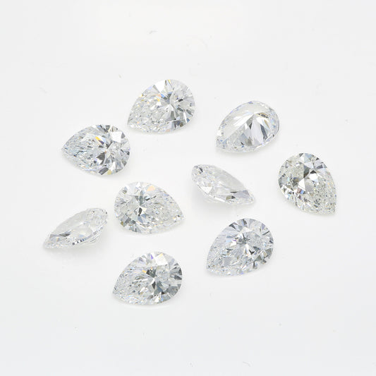 Pear natural diamond melee