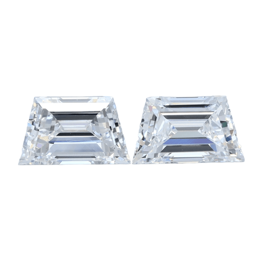 Trapezoid 2.00tcw Lab Grown Matched Pair - The Carat Club