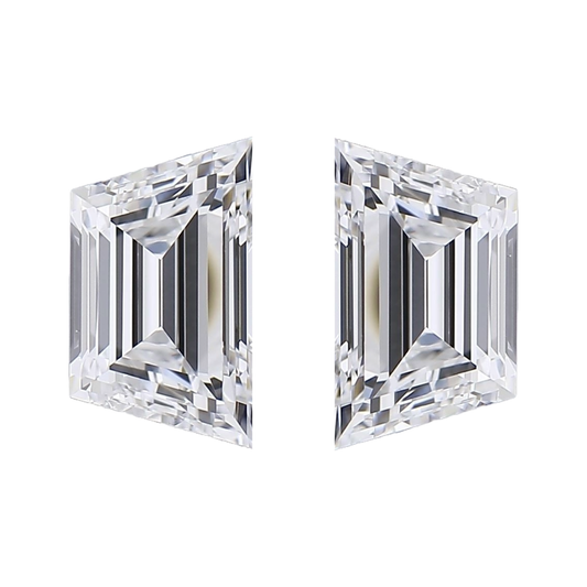 Ethically sourced trapezoid diamond matched pairs for custom jewellery making - The Carat Club