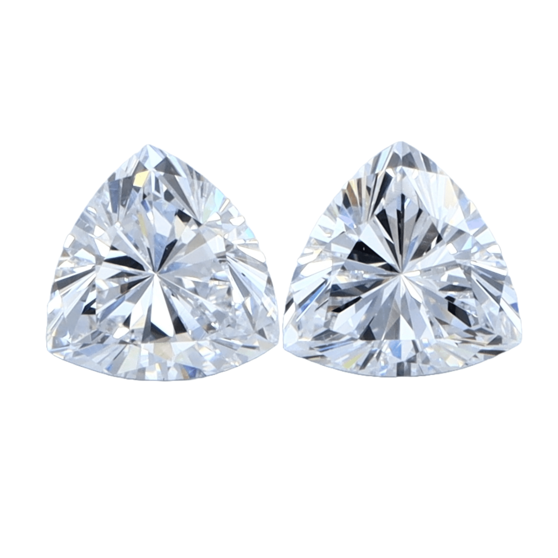 Trilliant 2.00tcw Lab Grown Matched Pair - The Carat Club