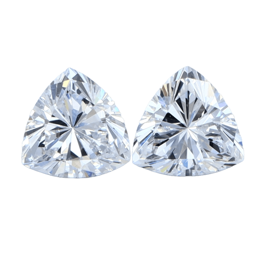 Trilliant 2.00tcw Lab Grown Matched Pair - The Carat Club